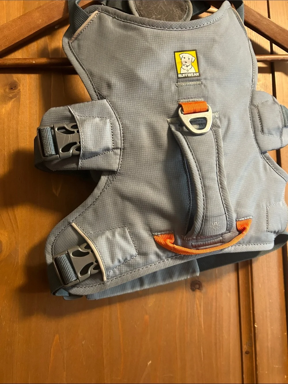 RUFFWEAR Web Master Dog Harness -Light Blue Dog Harness with Orange Trim, small